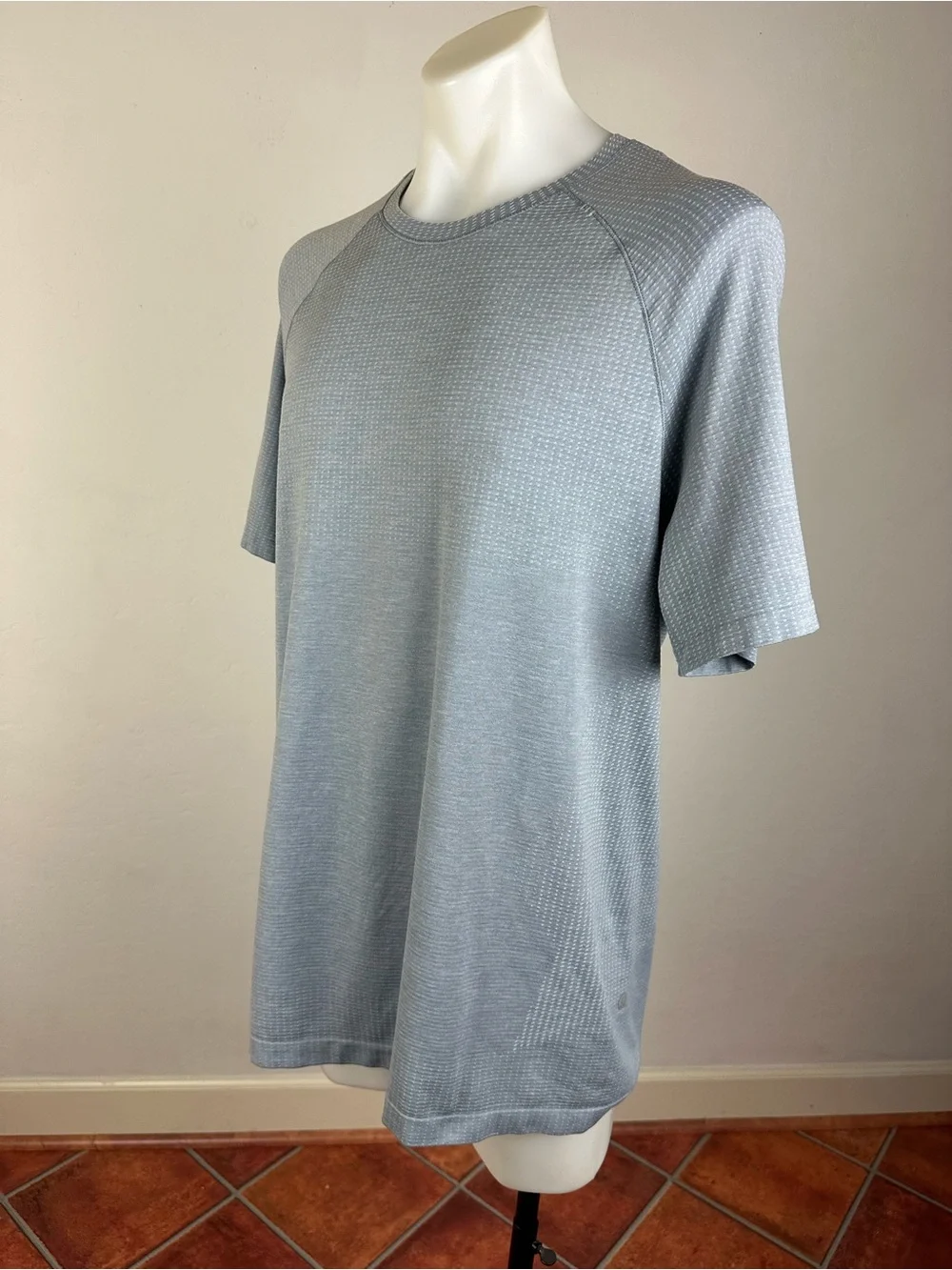 lululemon athletica Men's “Start Where You Are” Light Blue Performance Tee